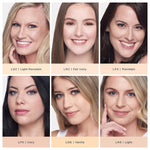 4-in-1 Pressed Mineral Makeup Broad Spectrum SPF 15 - PÜR Beauty - Light Shade Models Collage Chart