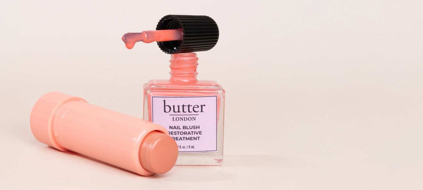 Blush Crush: Nail Blush and Silky Tint against pink background