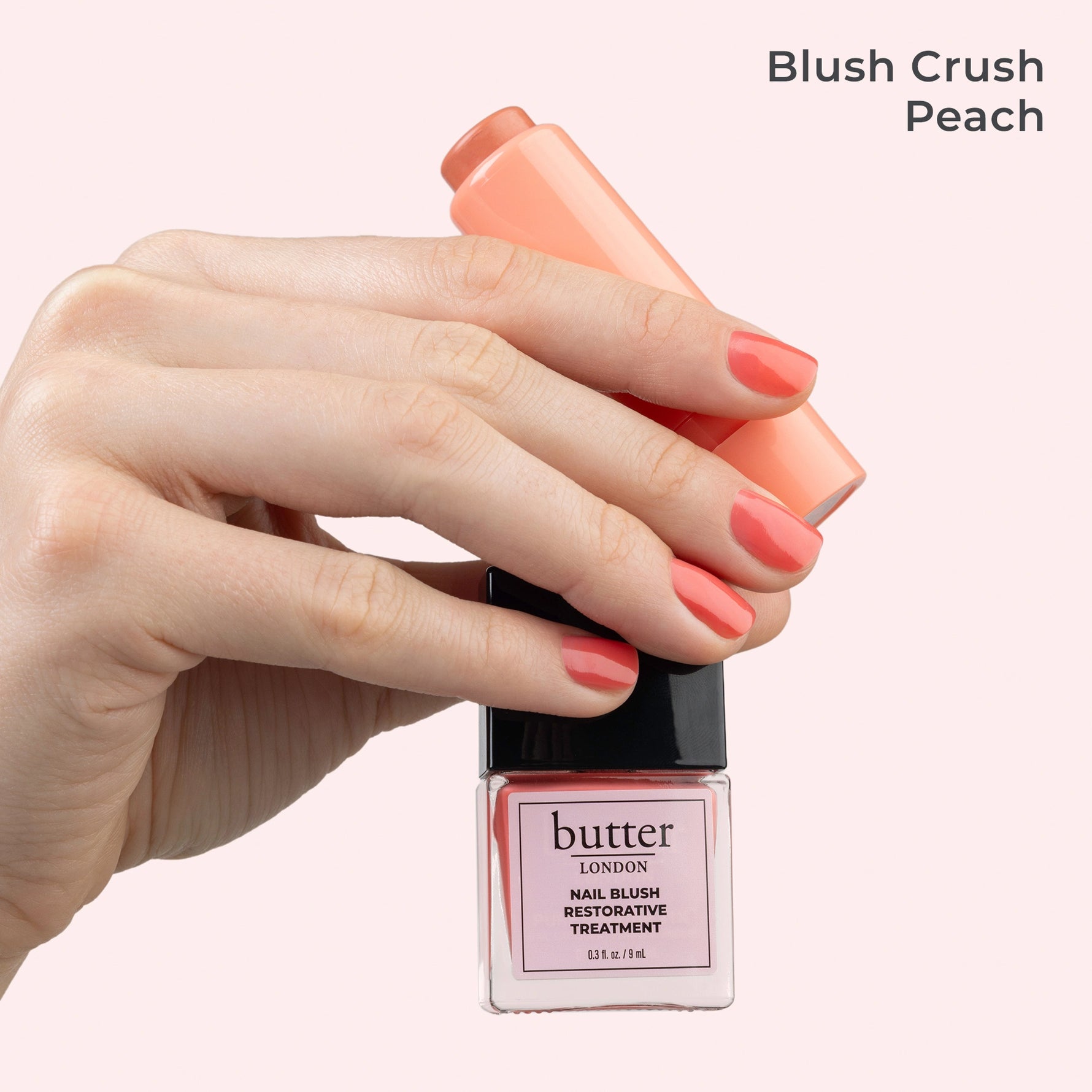 Blush Crush silo against pink background - PÜR x butter LONDON 