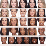 PÜR Complexion Shade Chart with models wearing various available shades