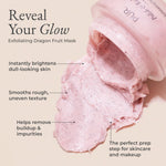Polish & Radiate Exfoliating Dragon Fruit Mask - Reveal Your Glow with silo spilling product