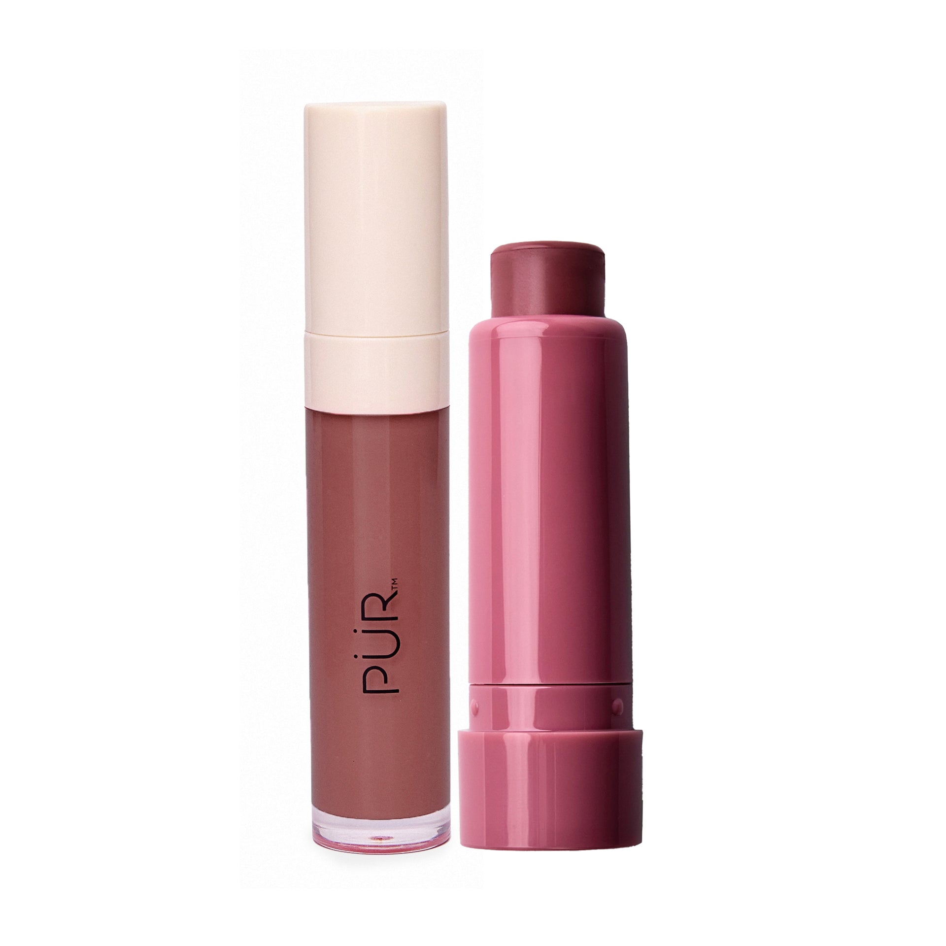 Dúo de tinte labial brillante y tinte sedoso